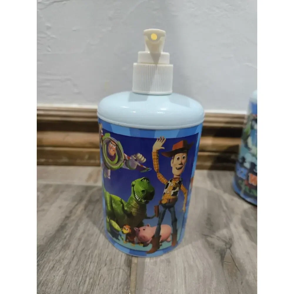 VTG Toy Story Buzz & Woody Kids Bathroom Set: Soap Dispenser & Toothbrush NOS